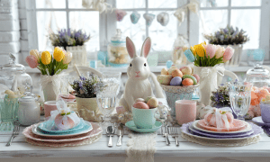 Table Set for An Easter Party