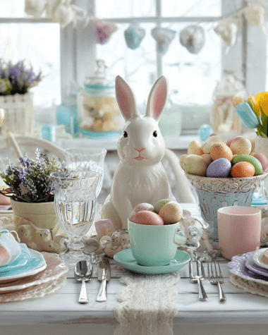 Table Set for An Easter Party